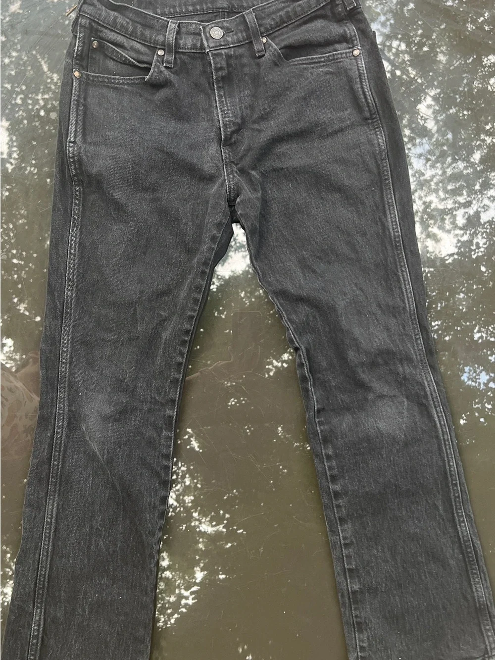 Levi’s Men’s 30 in Black Dark Wash Denim Slim Straight Fit 5-Pocket Jeans